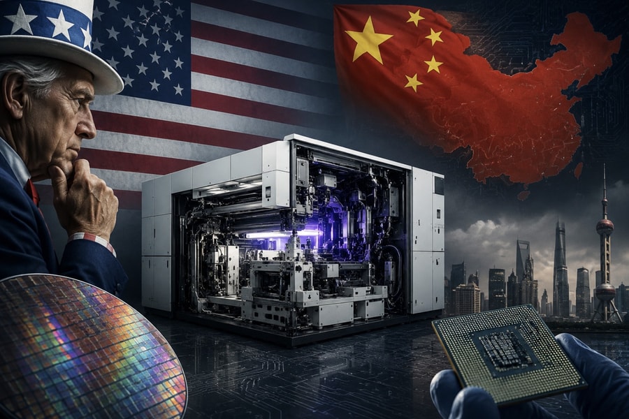 Mỹ nghi máy sản xuất chip tiên tiến nhất của ASML xuất hiện ở Trung Quốc