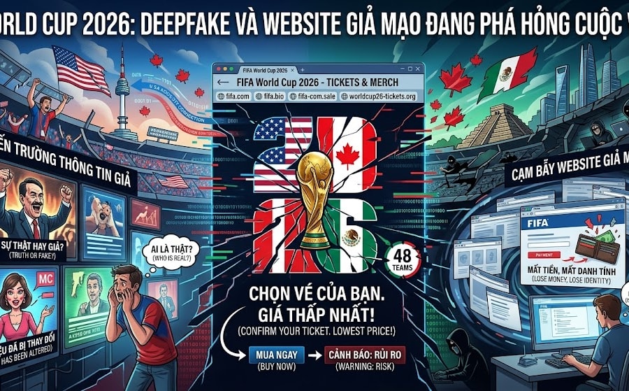 Deepfake và website giả mạo đang phá hỏng niềm vui World Cup 2026