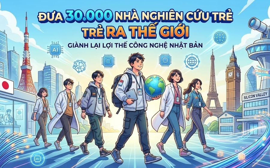 Nhật muốn đưa 30.000 nhà khoa học trẻ ra thế giới để du học công nghệ