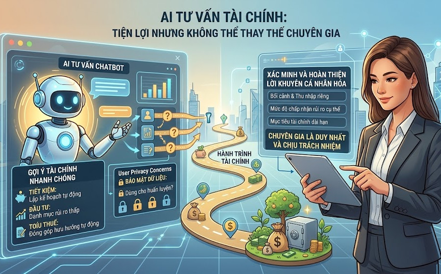 AI tư vấn tài chính: Tiện lợi nhưng không thể thay thế chuyên gia