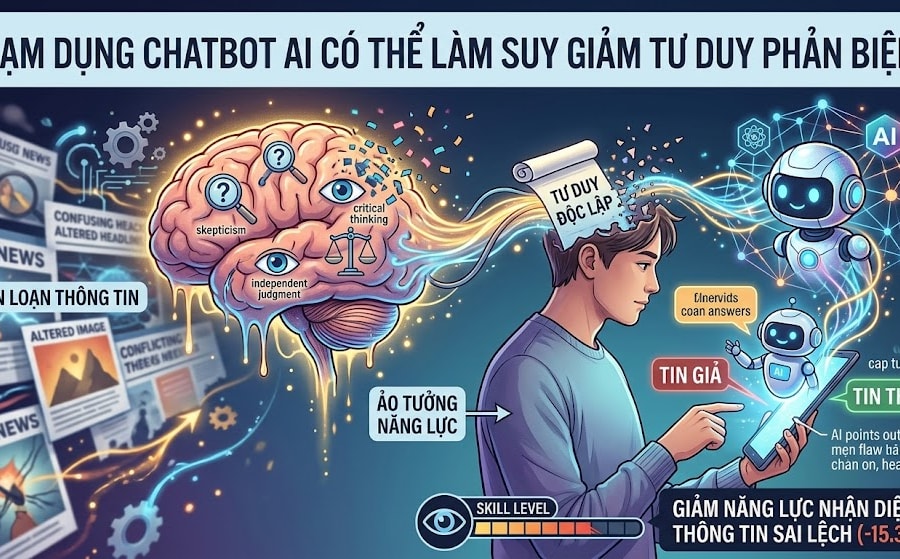 Lạm dụng chatbot AI có thể làm suy giảm tư duy phản biện