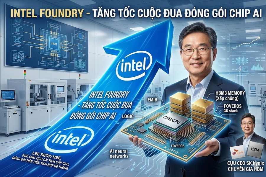 Intel chiêu mộ cựu CEO SK Hynix để tăng tốc cuộc đua đóng gói chip AI