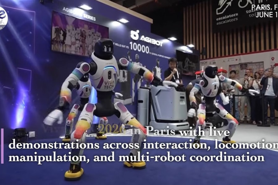 Màn đồng diễn của robot hình người AGIBOT gây sốt tại VivaTech 2026