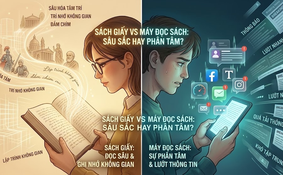 Có sách điện tử, vì sao nhiều người vẫn chọn đọc sách giấy?