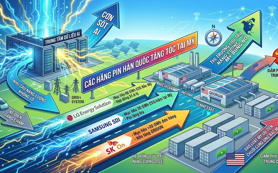 Các hãng pin Hàn Quốc tăng tốc tại Mỹ, vì sao?