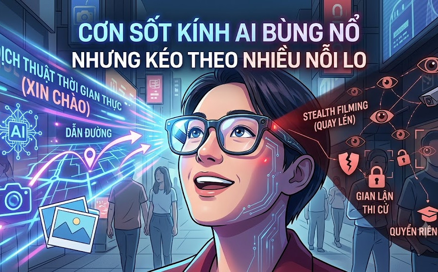 Cơn sốt kính AI bùng nổ kéo theo nhiều nỗi lo