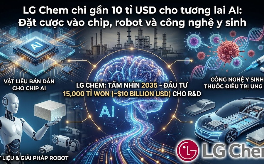 LG Chem chi gần 10 tỉ USD cho kỉ nguyên AI: Đặt cược vào chip, robot và công nghệ y sinh