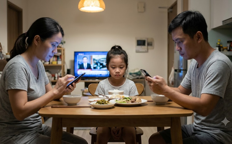 Cha mẹ nghiện điện thoại khiến con cái bất an hơn?