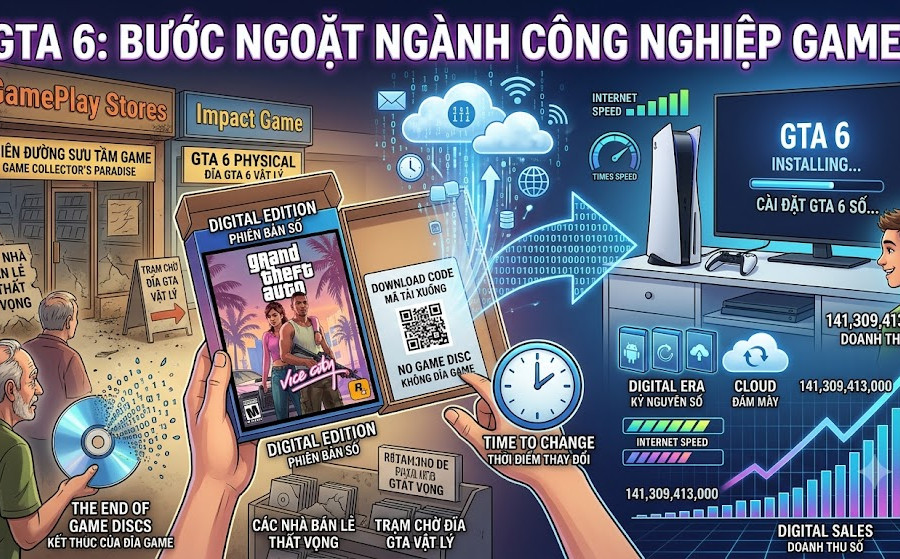 GTA 6 gây tranh cãi khi khai tử đĩa game truyền thống