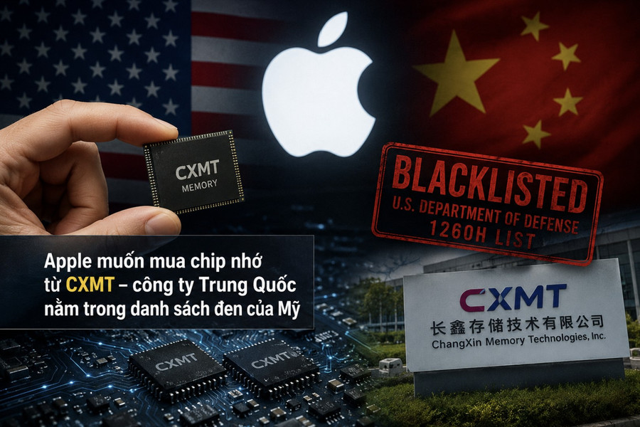 Apple muốn mua chip nhớ từ công ty Trung Quốc nằm trong danh sách đen của Mỹ
