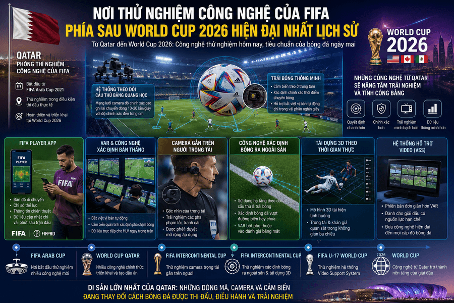 Nơi thử nghiệm công nghệ của FIFA phía sau World Cup 2026 hiện đại nhất lịch sử