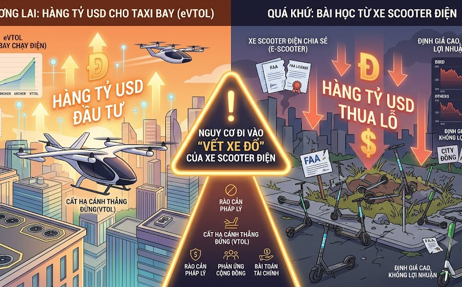 Taxi bay đang 'hot' nhưng có nguy cơ đi vào vết xe đổ của xe scooter điện