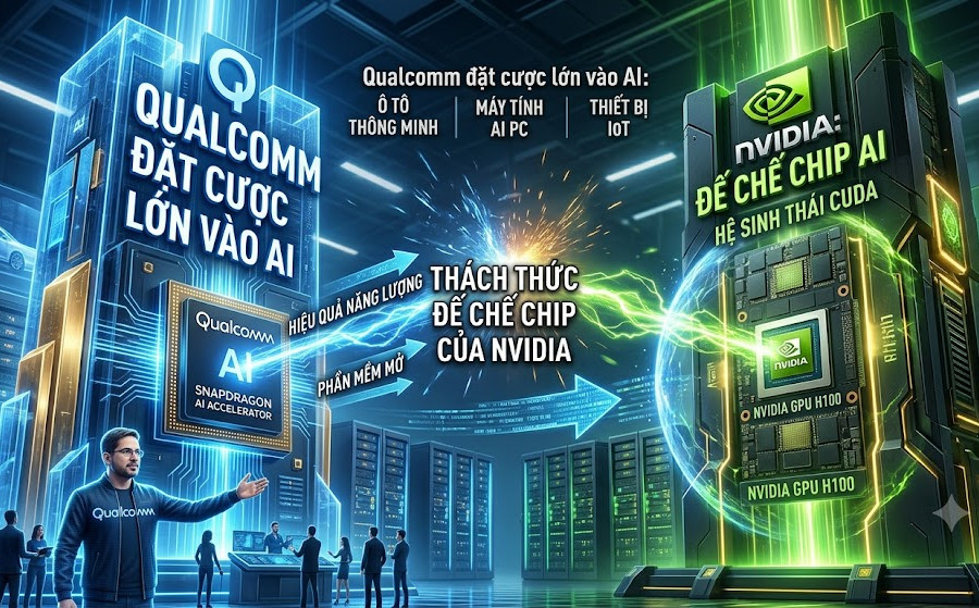 Qualcomm thách thức đế chế chip AI của Nvidia