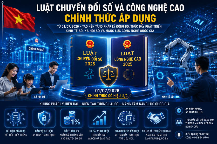 Luật Chuyển đổi số và Công nghệ cao chính thức có hiệu lực: Xóa bỏ tình trạng 'cát cứ' thông tin