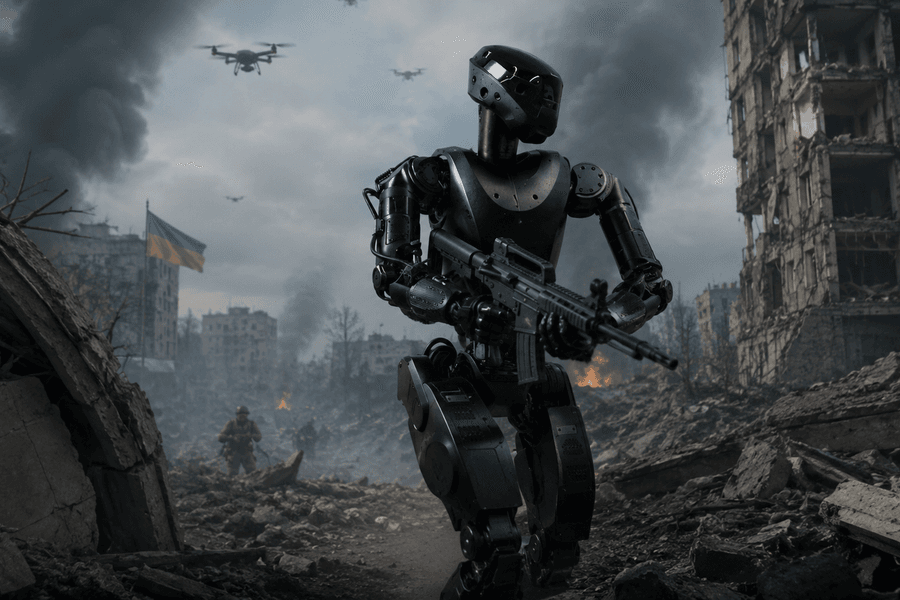 Chiến trường Ukraine sắp có binh đoàn robot hình người tham chiến?