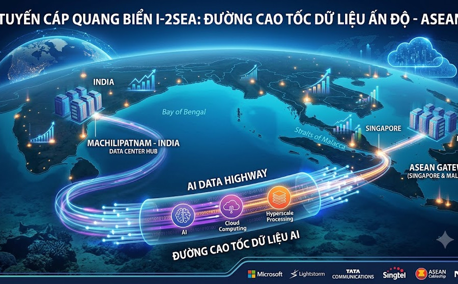 Tuyến cáp quang biển giữa Ấn Độ và ASEAN sẽ tác động lớn tới khu vực