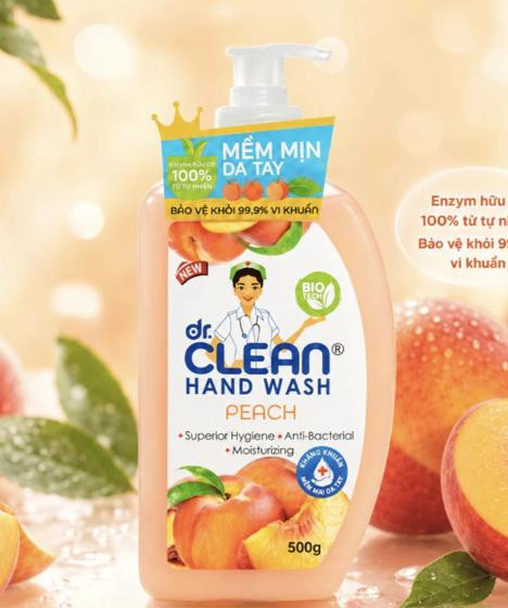 Thu hồi khẩn cấp sữa rửa tay Dr. Clean Peach: Bộ Y tế phát hiện sai lệch thành phần