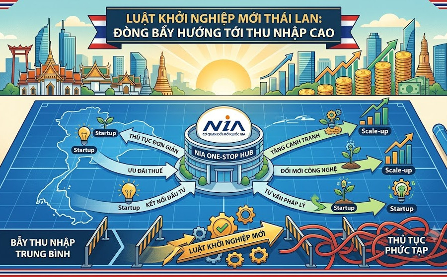 Thái Lan chuẩn bị ban hành luật khởi nghiệp mới, hướng tới quốc gia thu nhập cao