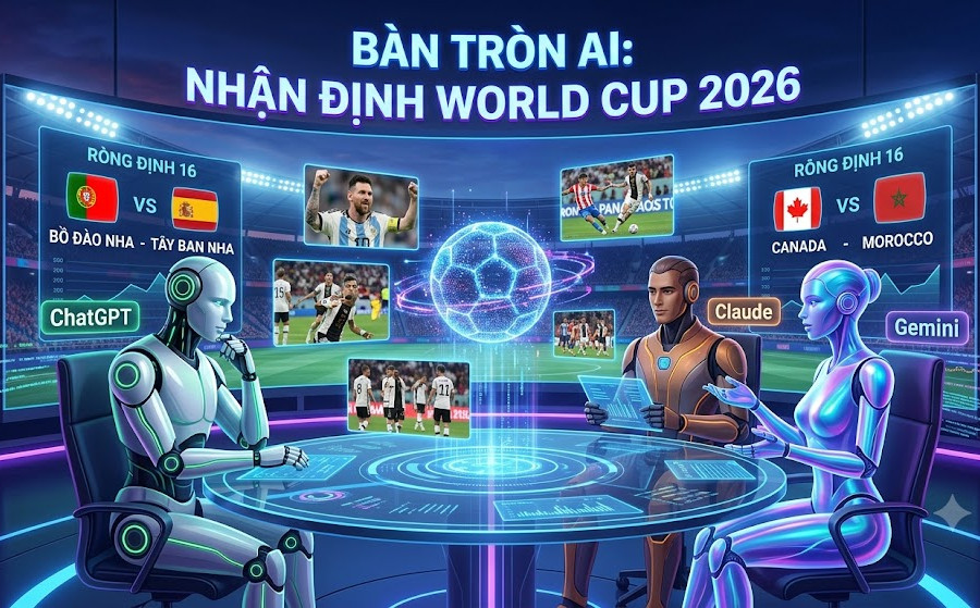 Bàn tròn AI: Cùng 3 mô hình AI bàn luận World Cup