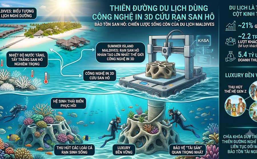 Thiên đường du lịch dùng công nghệ in 3D cứu rạn san hô