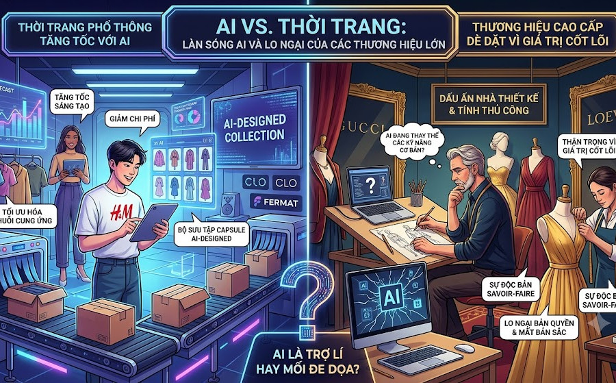 AI bước vào lĩnh vực thời trang phổ thông, các thương hiệu lớn lo ngại