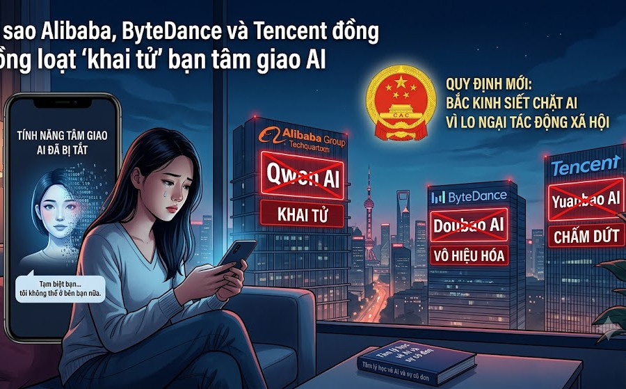 Vì sao Alibaba, ByteDance và Tencent đồng loạt ‘khai tử’ bạn tâm giao AI?