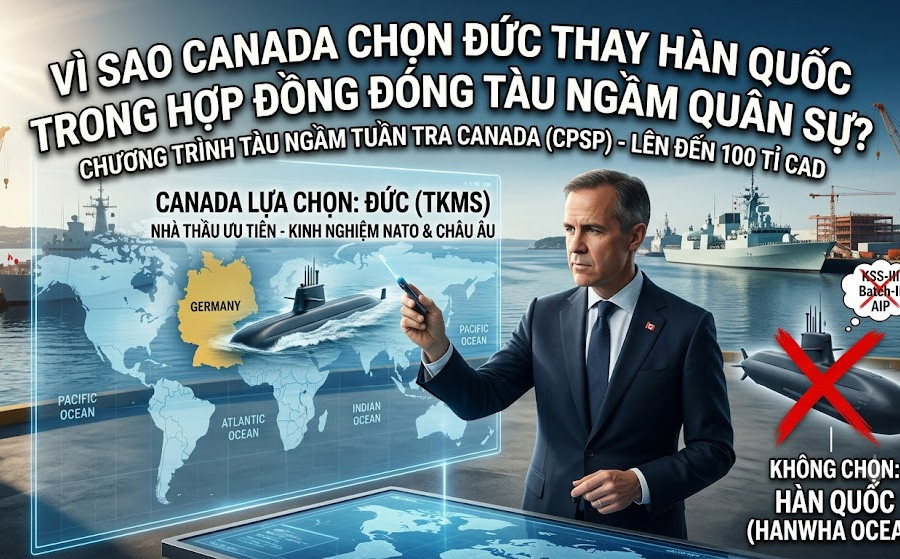 Vì sao Canada chọn Đức thay vì Hàn Quốc đóng tàu ngầm quân sự?
