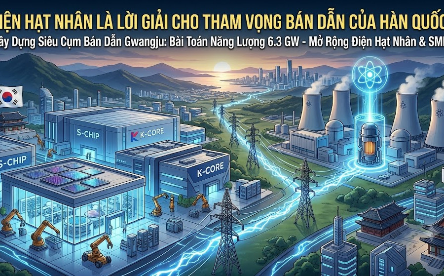 Điện hạt nhân là lời giải cho tham vọng bán dẫn của Hàn Quốc?