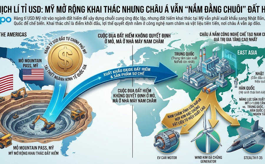 Mỹ mở rộng khai thác đất hiếm nhưng châu Á vẫn 'nắm đằng chuôi'