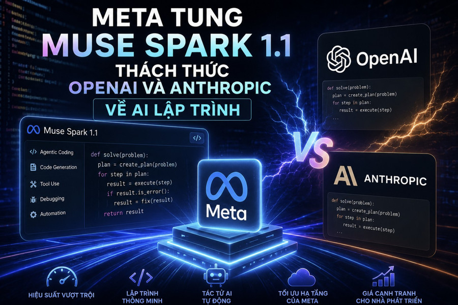Meta tung Muse Spark 1.1, thách thức OpenAI và Anthropic về AI lập trình