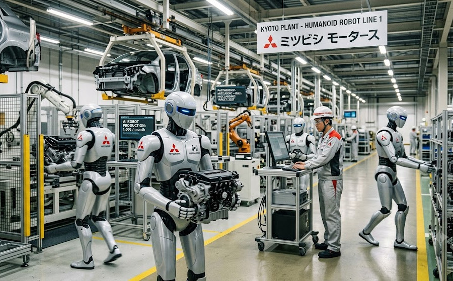 Mitsubishi chuẩn bị đưa robot hình người vào nhà máy làm việc