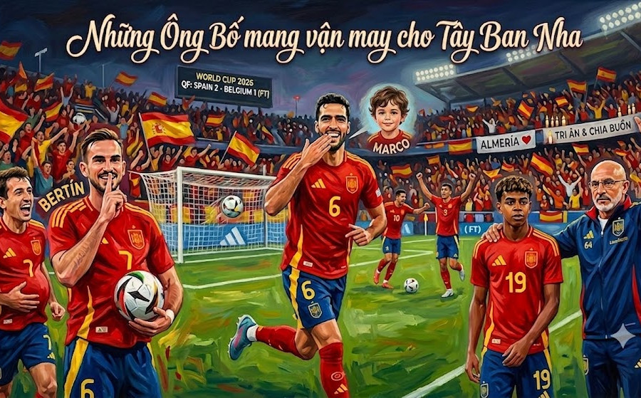 Những ông bố mang vận may cho Tây Ban Nha tại World Cup