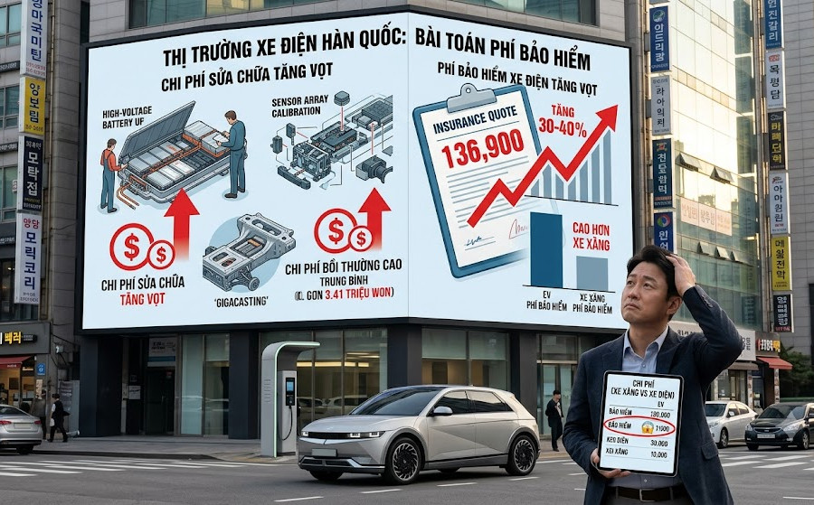 Phí bảo hiểm xe điện tăng vọt ở Hàn Quốc khiến người mua chùn tay