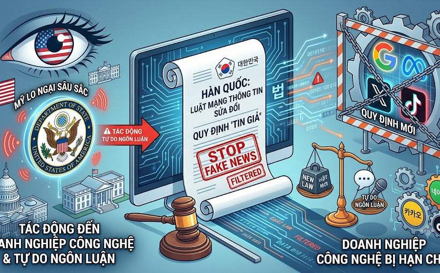 Mỹ lo ngại luật ‘tin giả’ mới của Hàn Quốc làm ảnh hưởng doanh nghiệp công nghệ