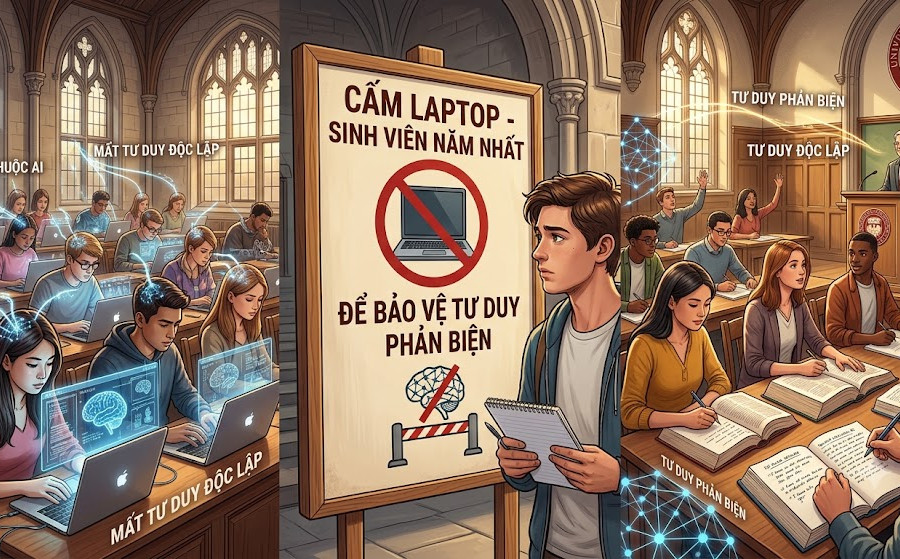 Một trường đại học Mỹ cấm sinh viên năm nhất dùng laptop vì sợ AI làm hư