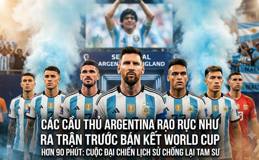 Các cầu thủ Argentina rạo rực như ra trận trước bán kết World Cup