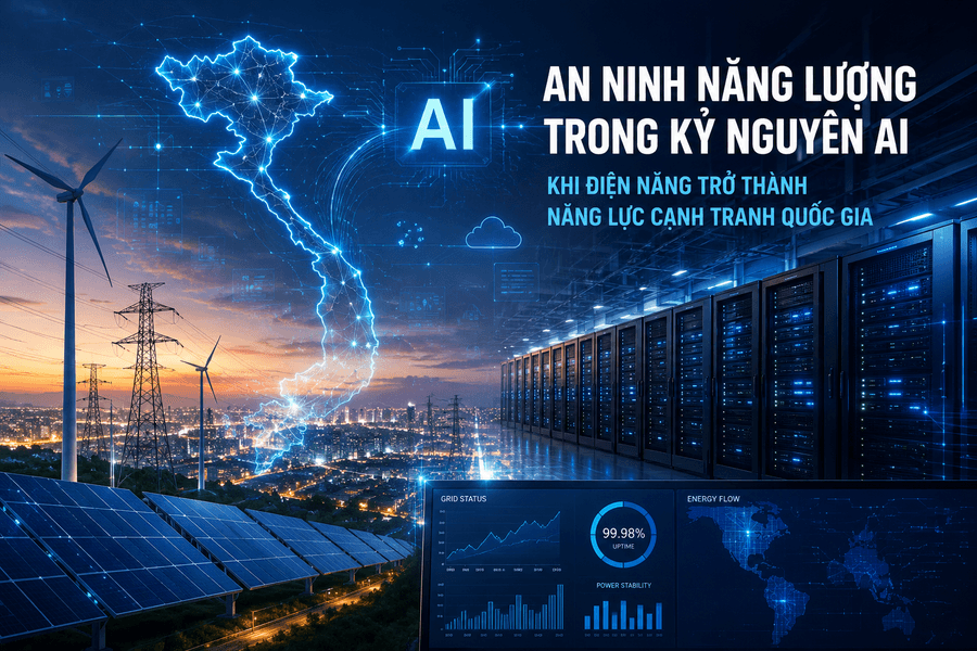An ninh năng lượng trong kỷ nguyên AI: Khi điện năng trở thành năng lực cạnh tranh quốc gia