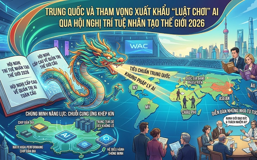 Trung Quốc và tham vọng tạo luật chơi qua Hội nghị Trí tuệ Nhân tạo Thế giới 2026