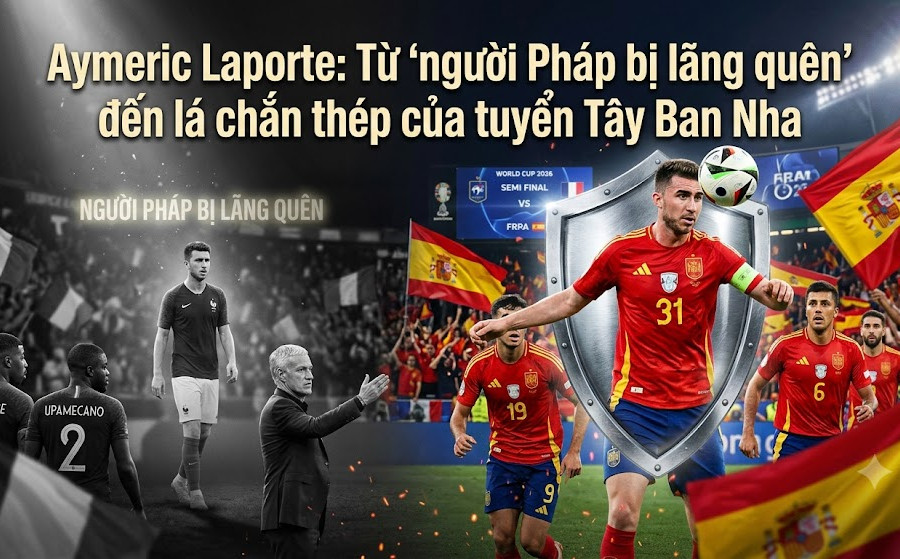 Aymeric Laporte: Từ ‘người Pháp bị lãng quên’ đến lá chắn thép của Tây Ban Nha
