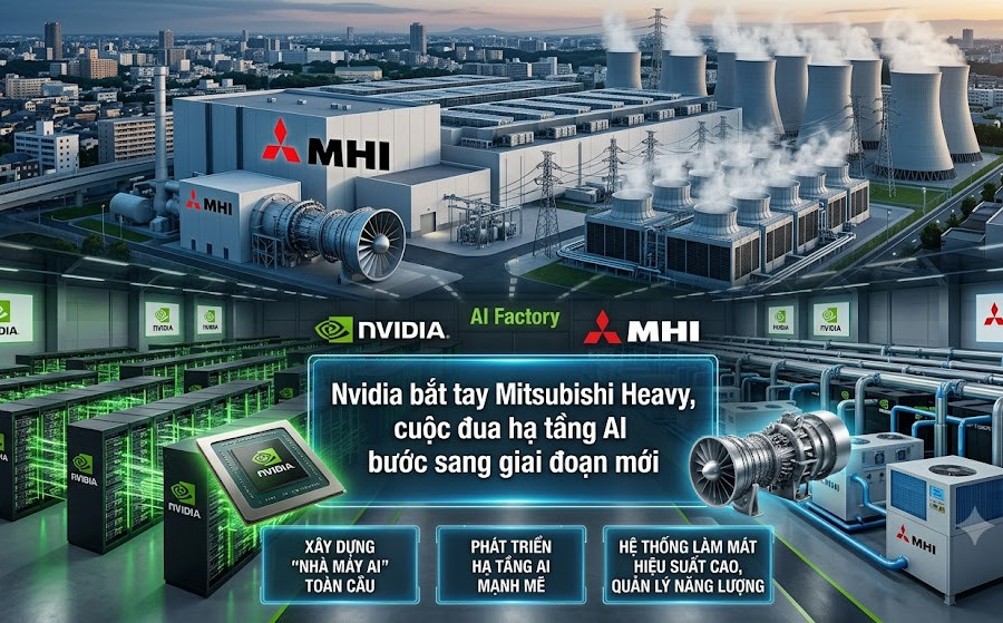 Nvidia bắt tay Mitsubishi Heavy, cuộc đua hạ tầng AI bước sang giai đoạn mới