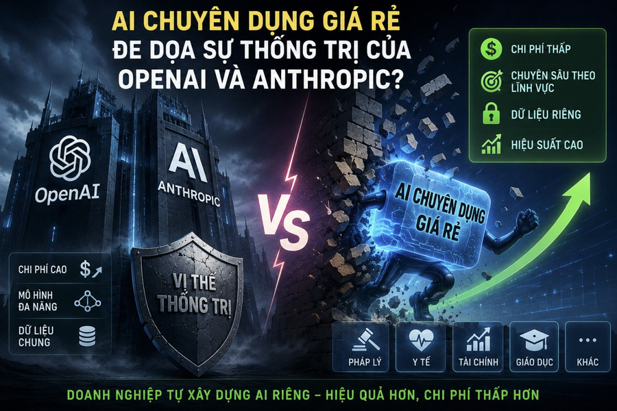 AI chuyên dụng giá rẻ đe dọa sự thống trị của OpenAI và Anthropic?