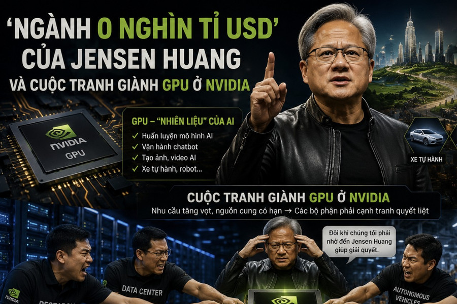 ‘Ngành 0 nghìn tỉ USD’ của Jensen Huang và cuộc tranh giành GPU ở Nvidia