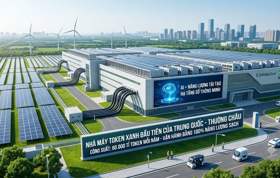 Trung Quốc xây 'nhà máy token xanh' đầu tiên, kết hợp AI với năng lượng tái tạo