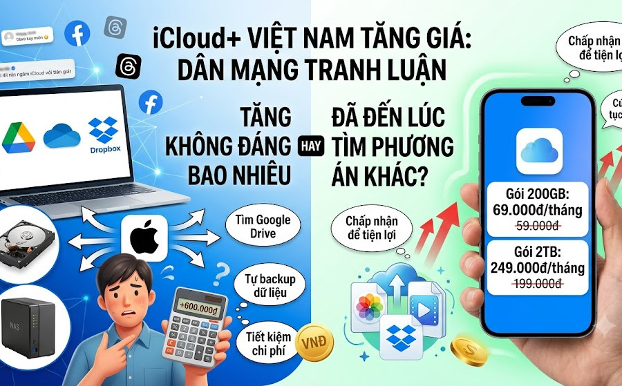 Apple tăng giá iCloud+ tại Việt Nam và phản ứng của cư dân mạng
