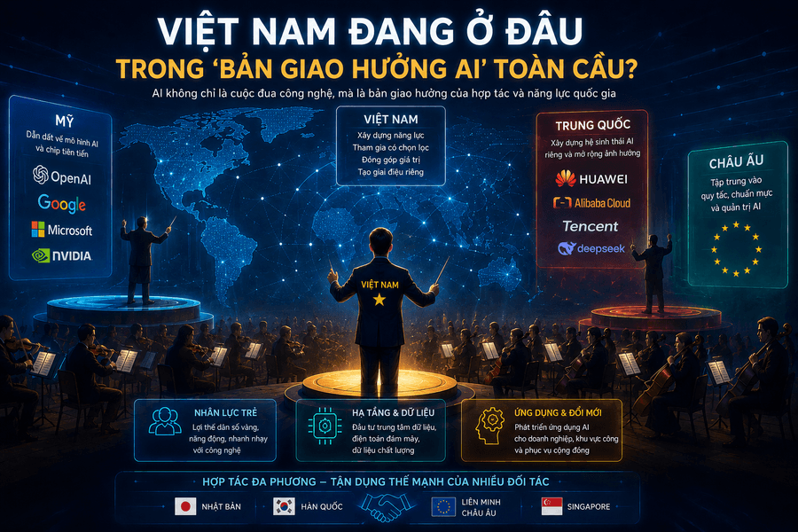 Việt Nam đang ở đâu trong ‘bản giao hưởng AI’ toàn cầu?