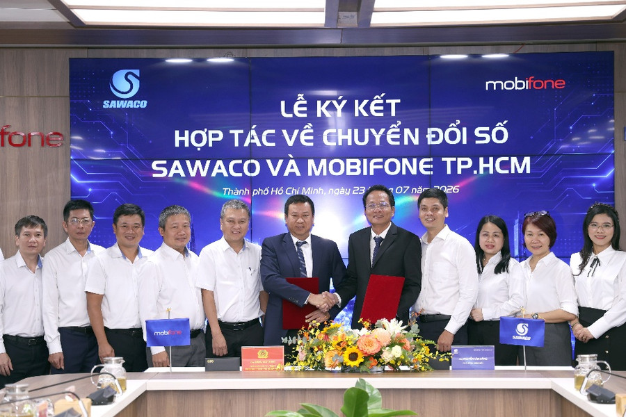 SAWACO và MobiFone TP.HCM hợp tác thúc đẩy chuyển đổi số, nâng cao chất lượng dịch vụ công ích