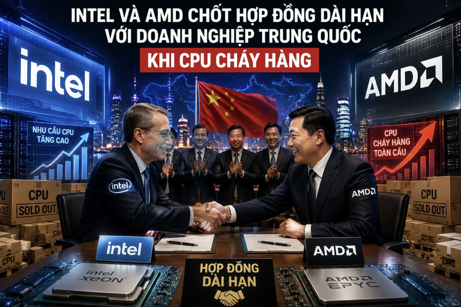 Intel và AMD chốt hợp đồng dài hạn với doanh nghiệp Trung Quốc khi CPU cháy hàng