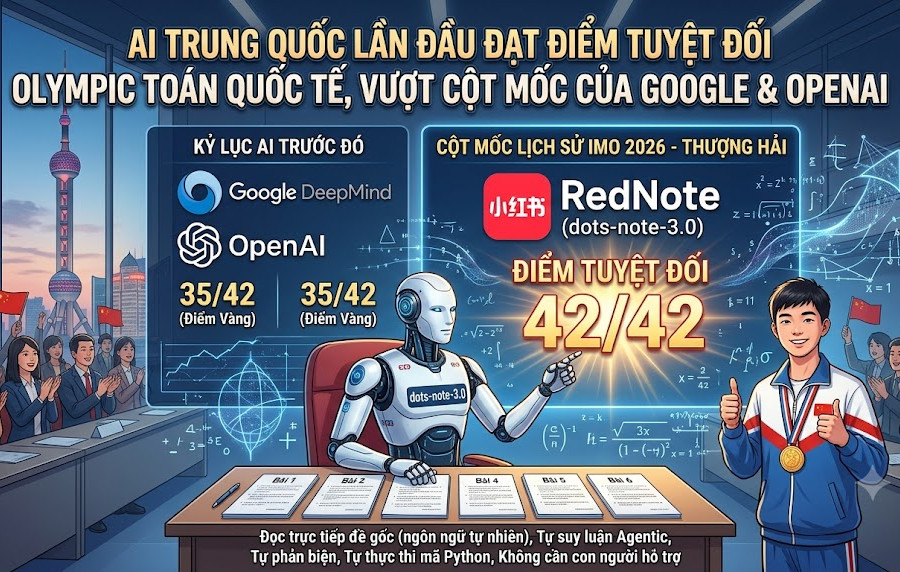 AI Trung Quốc lần đầu đạt điểm tuyệt đối Olympic Toán quốc tế