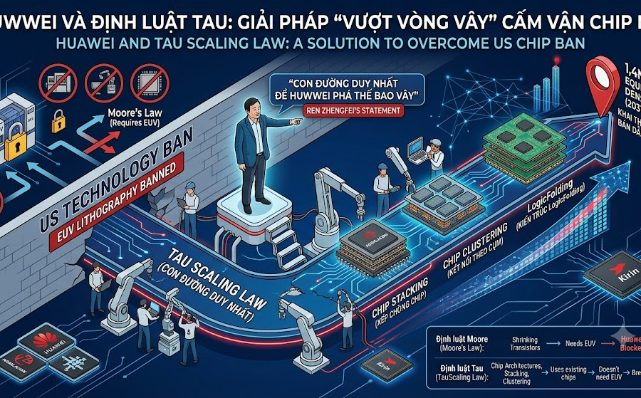 Huawei đặt cược vào ‘Định luật Tau’ để vượt vòng vây cấm vận chip của Mỹ
