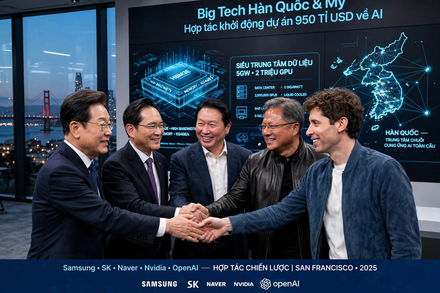 Big Tech Hàn Quốc và Mỹ bắt tay khởi động loạt dự án 950 tỉ USD